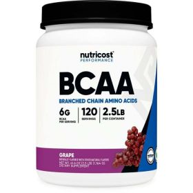 Nutricost BCAA Powder- 2:1:1 (Grape, 120 Servings) - Gluten Free, Non-GMO, Vegetarian