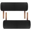 Black Foldable Massage Table 2 Zones with Wooden Frame